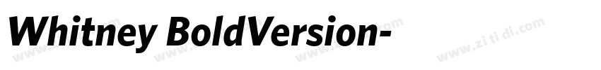 Whitney BoldVersion字体转换